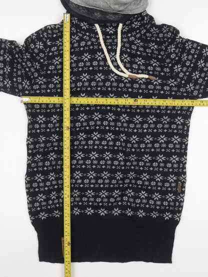 Mens UK Size M Naketano Black Pullover Sweatshirt