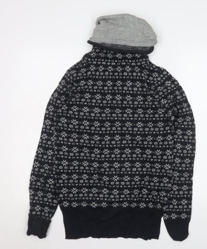 Mens UK Size M Naketano Black Pullover Sweatshirt