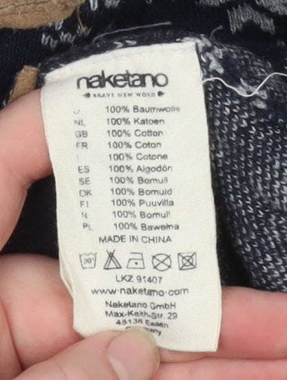 Mens UK Size M Naketano Black Pullover Sweatshirt