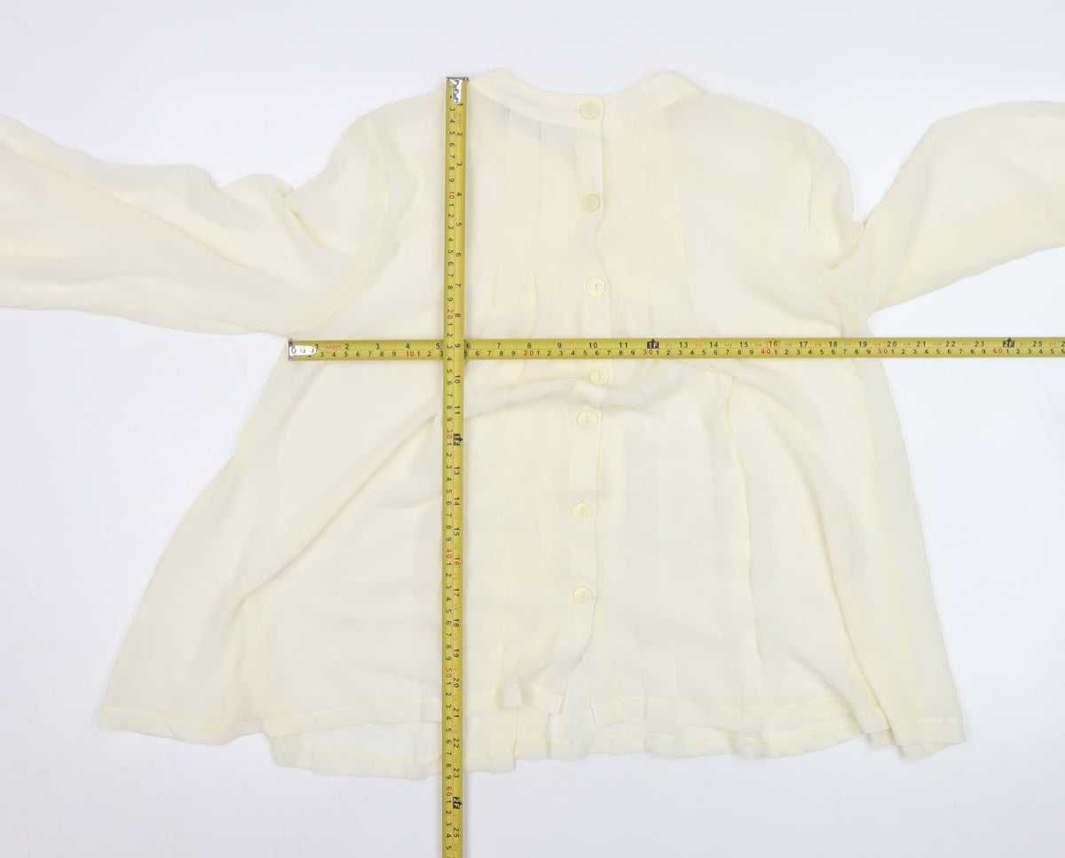 Womens UK Size 8 NEXT Ivory Basic Blouse