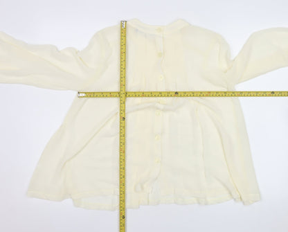 Womens UK Size 8 NEXT Ivory Basic Blouse