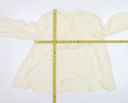 Womens UK Size 8 NEXT Ivory Basic Blouse