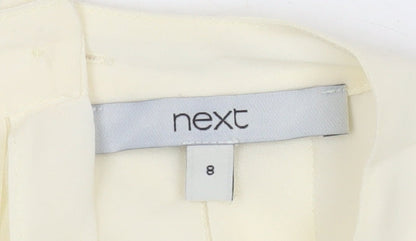 Womens UK Size 8 NEXT Ivory Basic Blouse