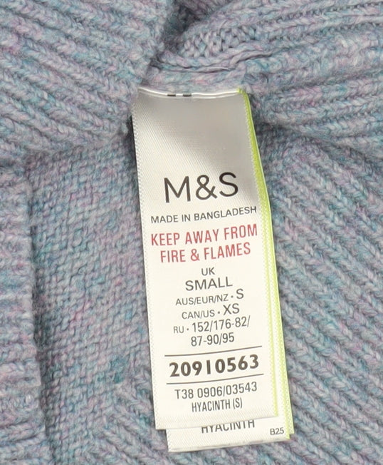 Womens UK Size S Marks and Spencer Blue Pullover Jumper
