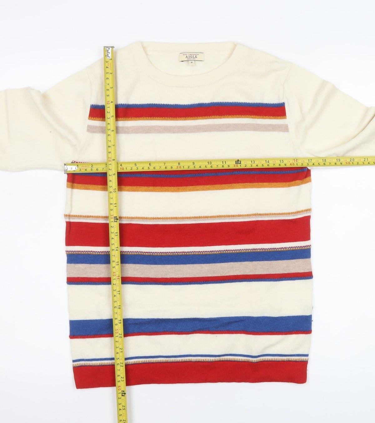 Mens UK Size M Aigle Multicoloured Pullover Jumper