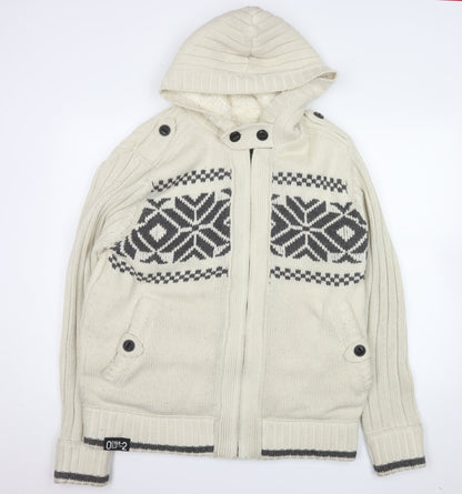 Mens UK Size L NEXT Ivory Basic Jacket