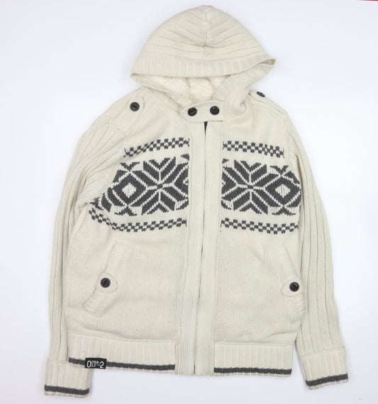 Mens UK Size L NEXT Ivory Basic Jacket