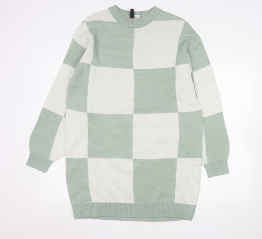 Womens UK Size S H&M Green Pullover Jumper