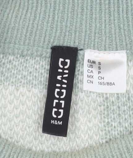 Womens UK Size S H&M Green Pullover Jumper