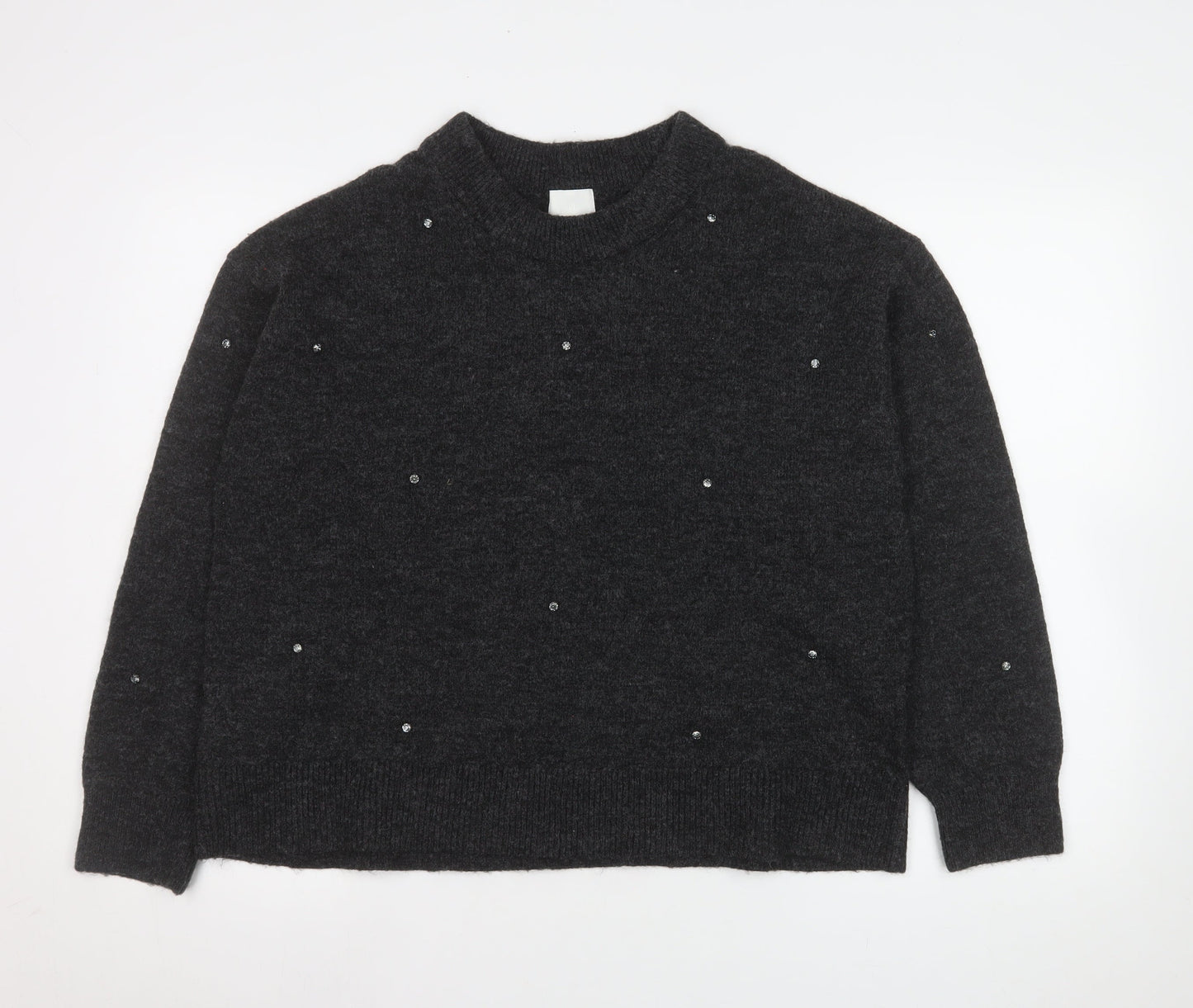 Womens UK Size 12 H&M Grey Pullover Jumper