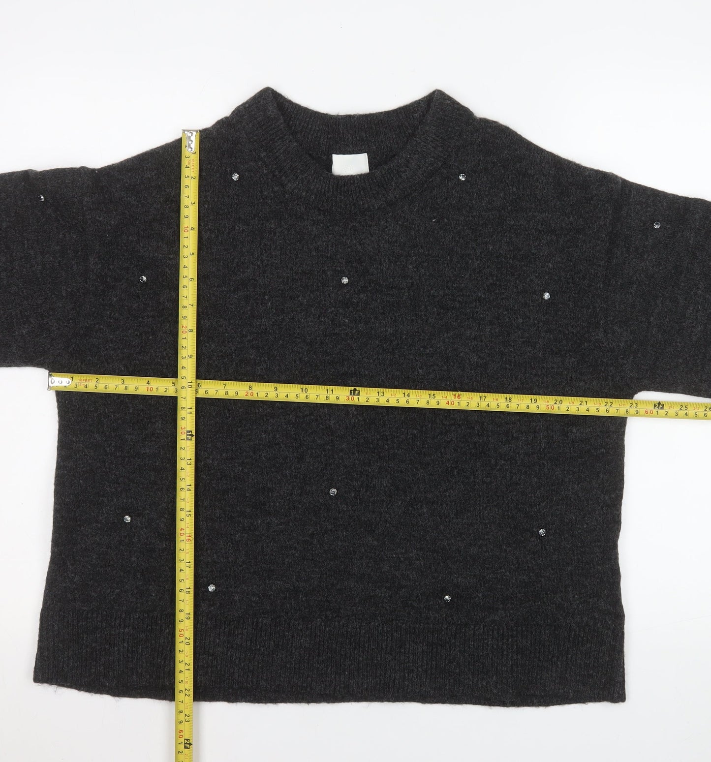 Womens UK Size 12 H&M Grey Pullover Jumper