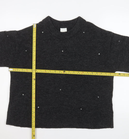 Womens UK Size 12 H&M Grey Pullover Jumper