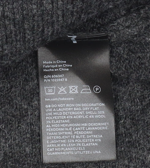 Womens UK Size 12 H&M Grey Pullover Jumper