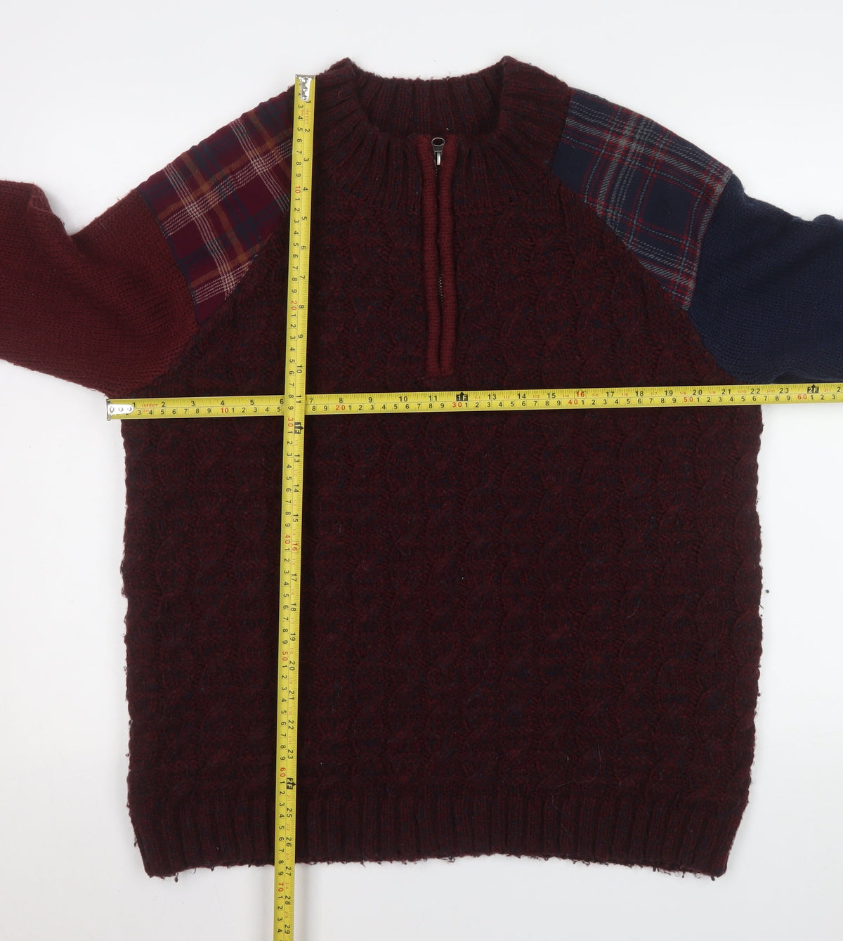 Mens UK Size L Joe Browns Red 1/4 Zip