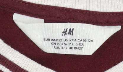 Girls UK Size 11-12 Years H&M Red Varsity Jacket