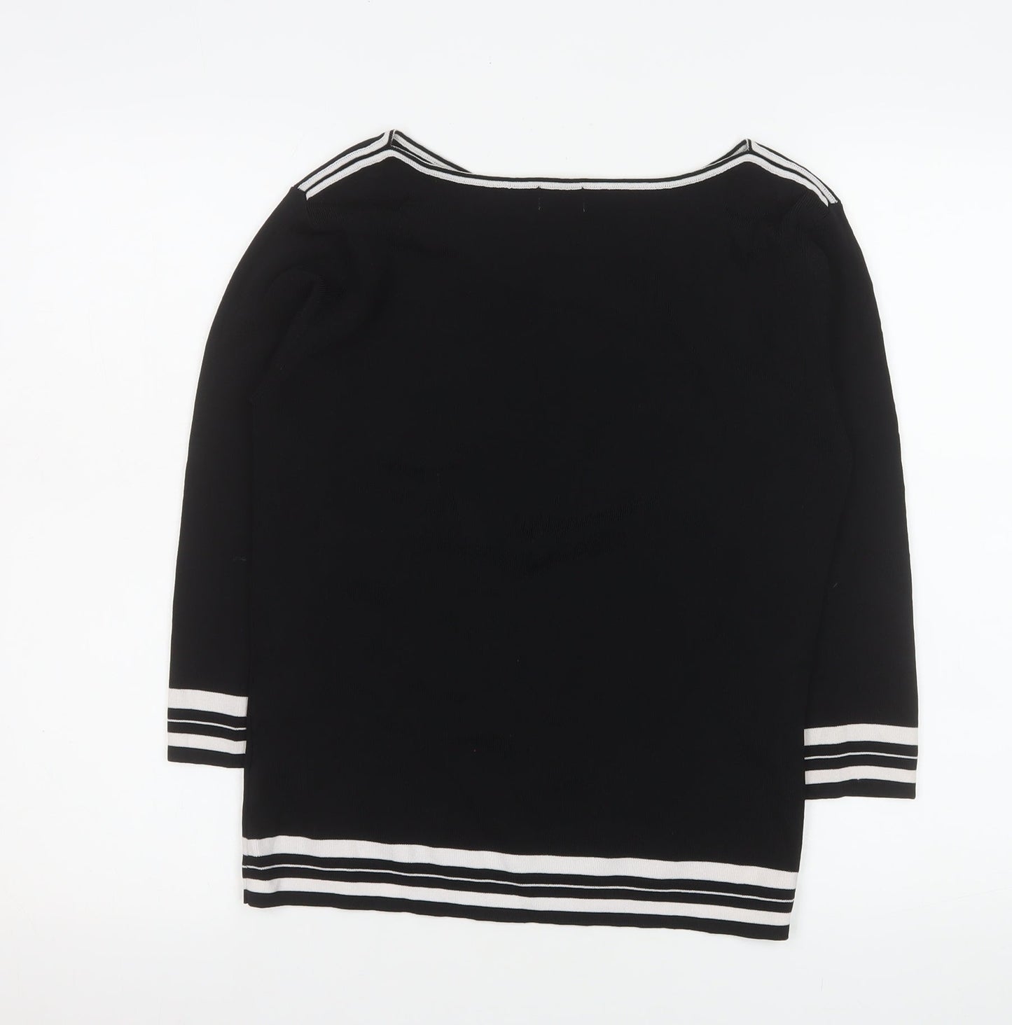 Womens UK Size 18 AMARANTO Black Basic Blouse
