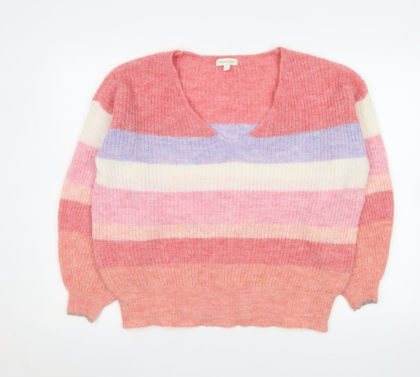 Womens UK Size L Monsoon Multicoloured Pullover Jumper