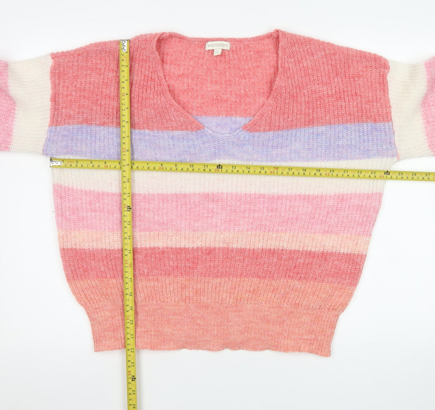 Womens UK Size L Monsoon Multicoloured Pullover Jumper