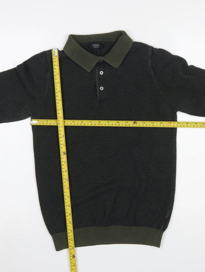 Mens UK Size S NEXT Green Henley Jumper