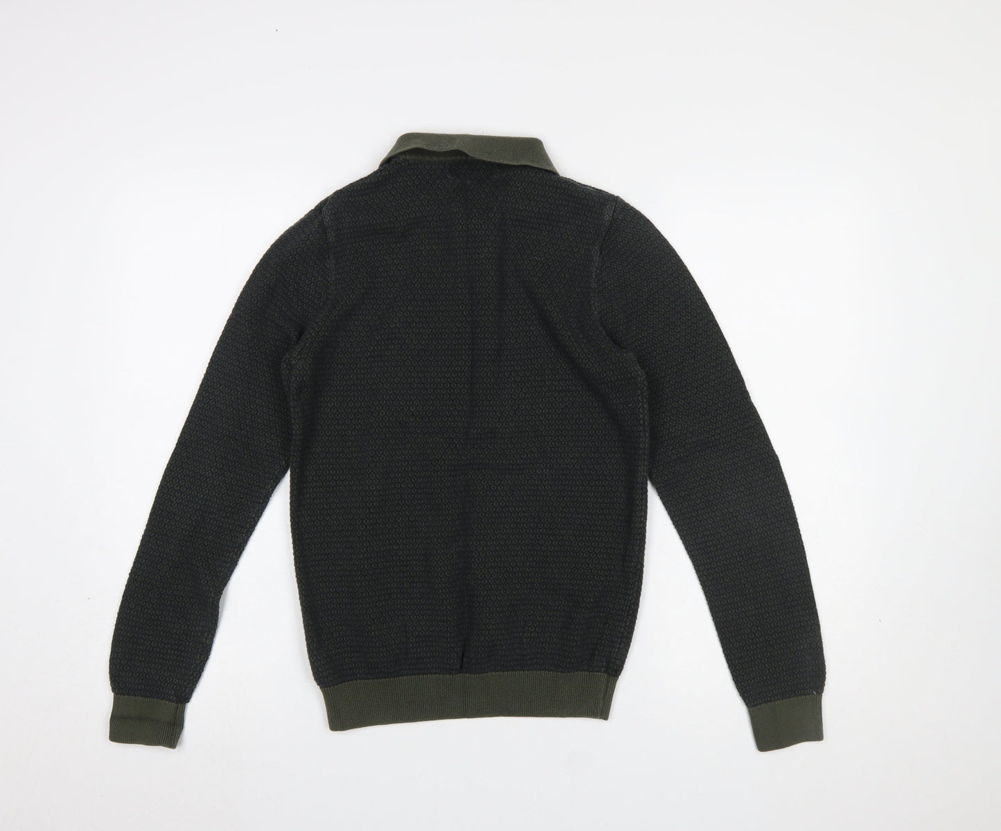 Mens UK Size S NEXT Green Henley Jumper