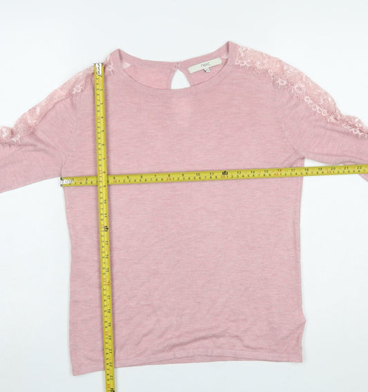 Womens UK Size 8 NEXT Pink Pullover Jumper