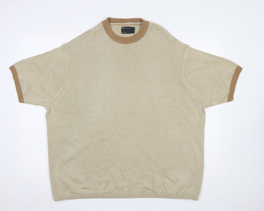 Mens UK Size L ASOS DESIGN Beige Pullover Jumper