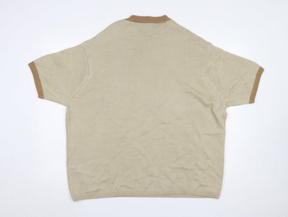 Mens UK Size L ASOS DESIGN Beige Pullover Jumper