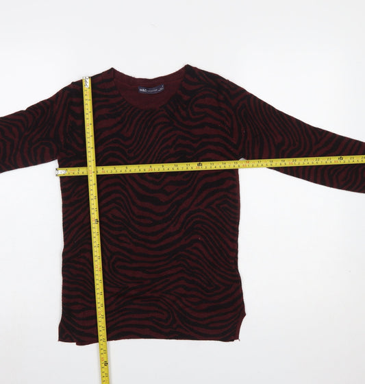Womens UK Size 6 Marks and Spencer Red Pullover Jumper