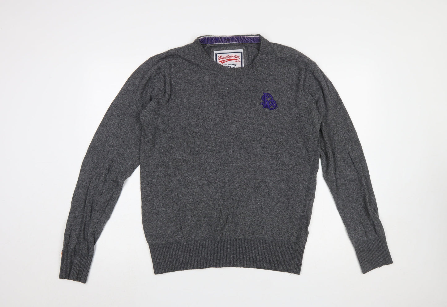 Mens UK Size M Superdry Grey Pullover Jumper
