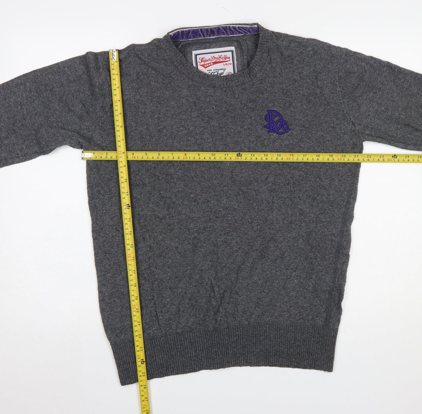 Mens UK Size M Superdry Grey Pullover Jumper