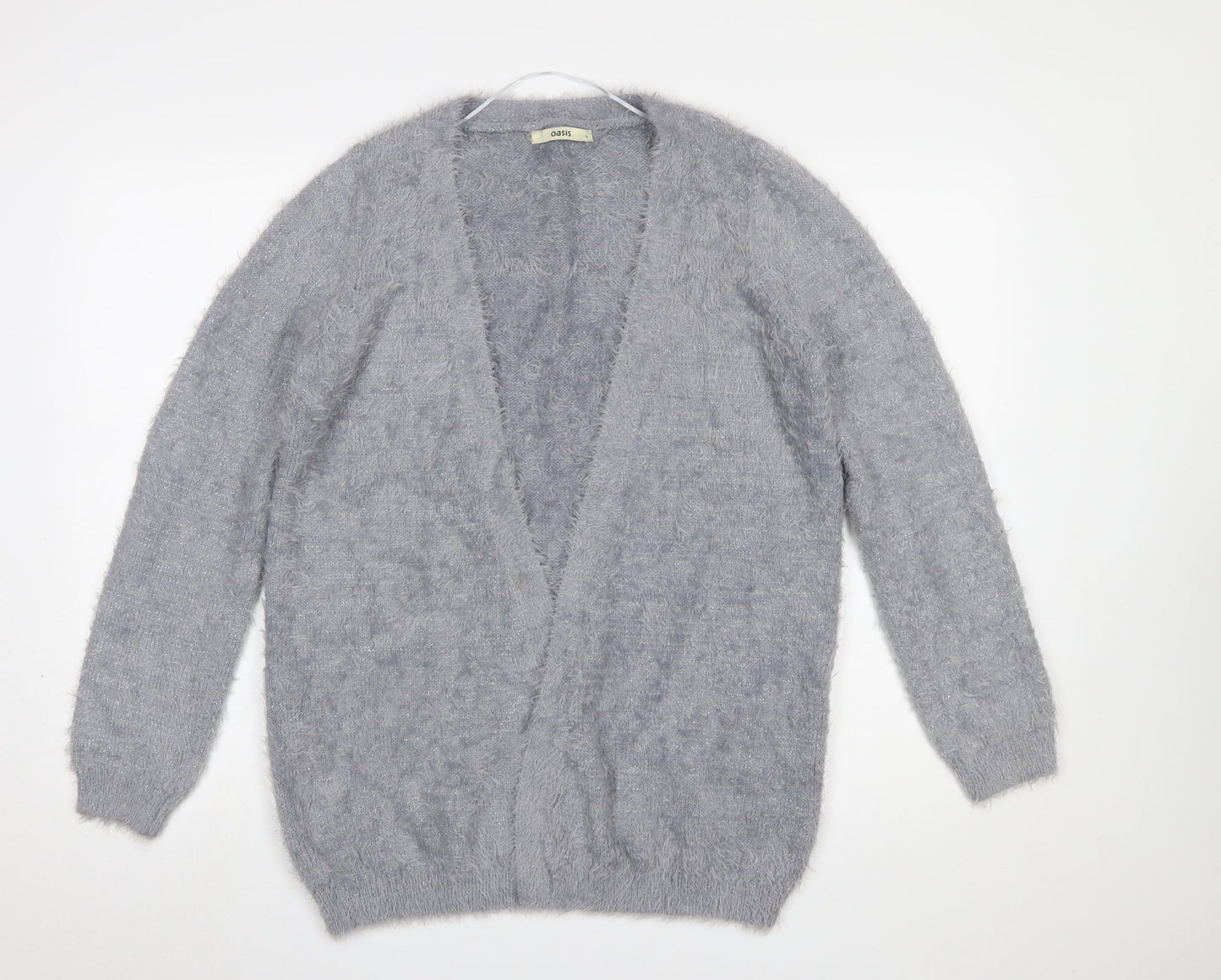 Womens UK Size S Oasis Grey Cardigan Jumper