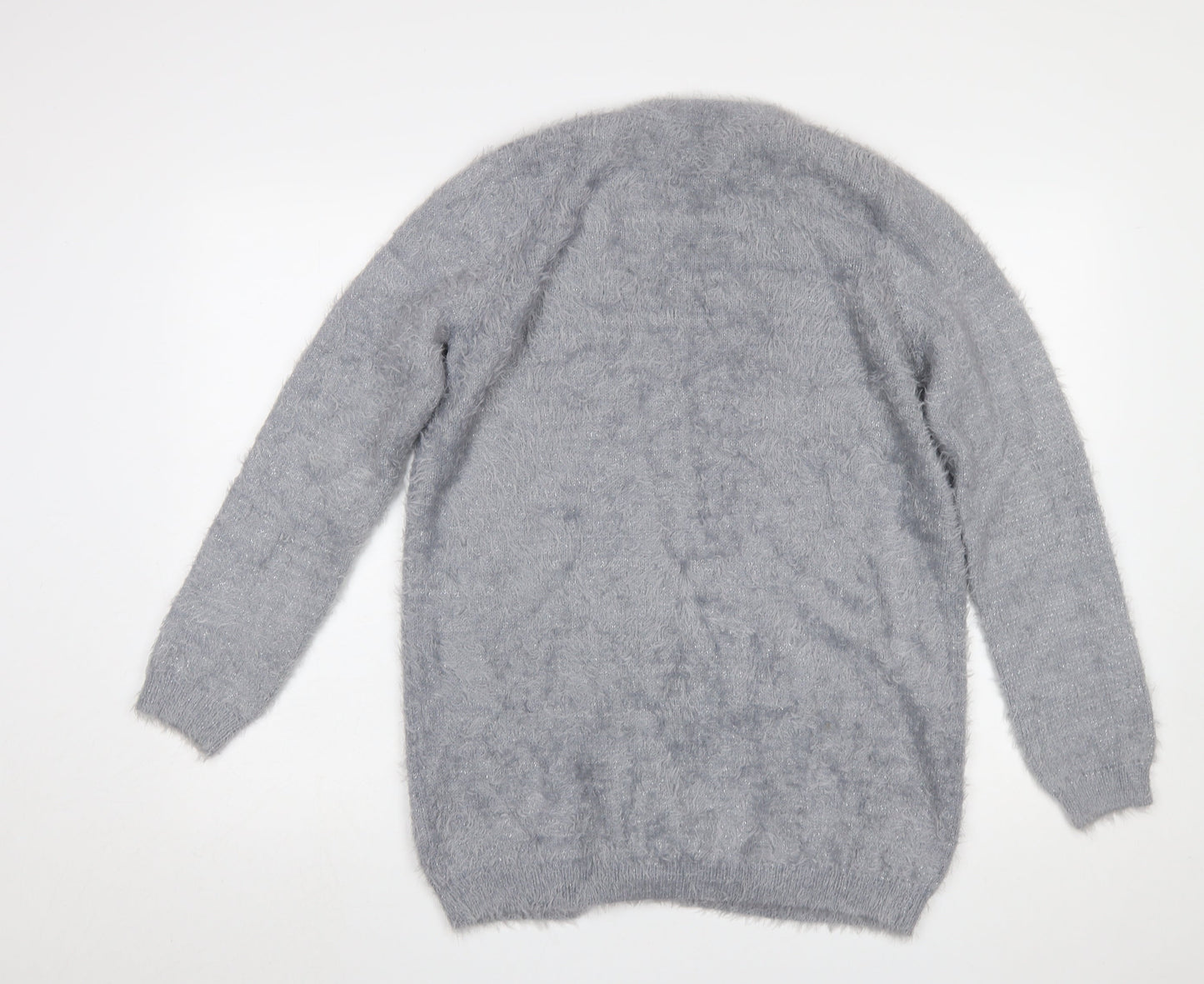 Womens UK Size S Oasis Grey Cardigan Jumper