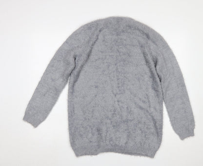 Womens UK Size S Oasis Grey Cardigan Jumper