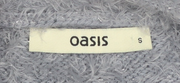 Womens UK Size S Oasis Grey Cardigan Jumper