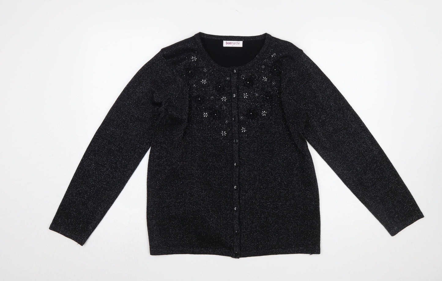 Womens UK Size S Bonmarché Black Cardigan Jumper