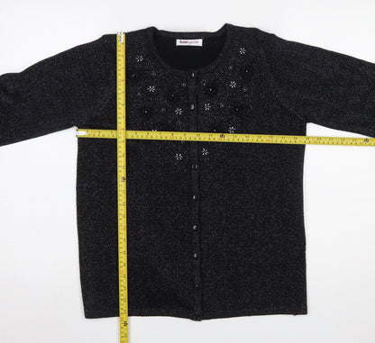 Womens UK Size S Bonmarché Black Cardigan Jumper