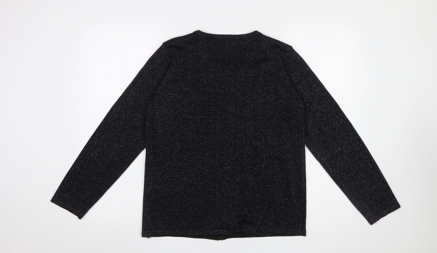 Womens UK Size S Bonmarché Black Cardigan Jumper