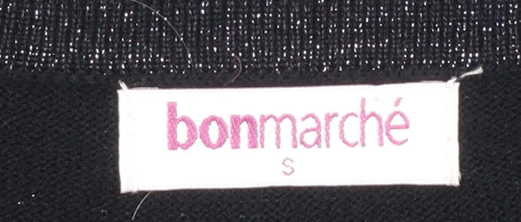 Womens UK Size S Bonmarché Black Cardigan Jumper