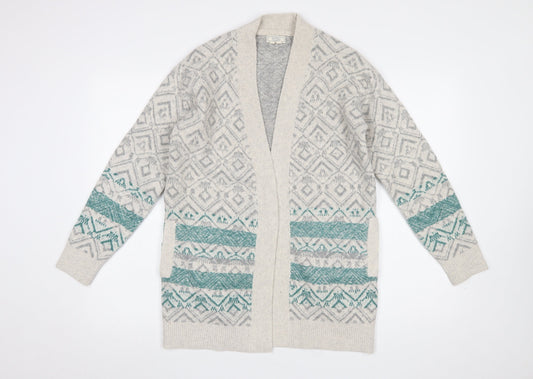Womens UK Size 8 FatFace Grey Cardigan Jumper