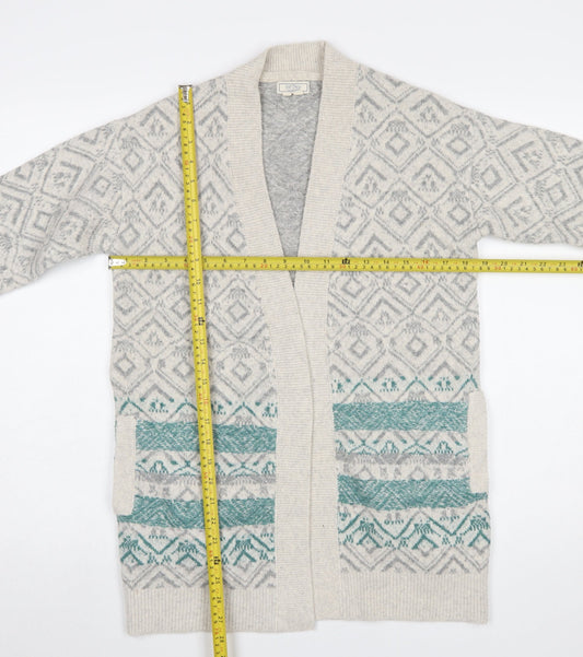 Womens UK Size 8 FatFace Grey Cardigan Jumper