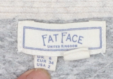 Womens UK Size 8 FatFace Grey Cardigan Jumper