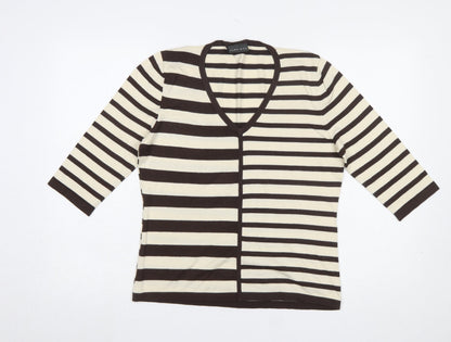 Womens UK Size 12 ALEX & Co. Brown Pullover Jumper