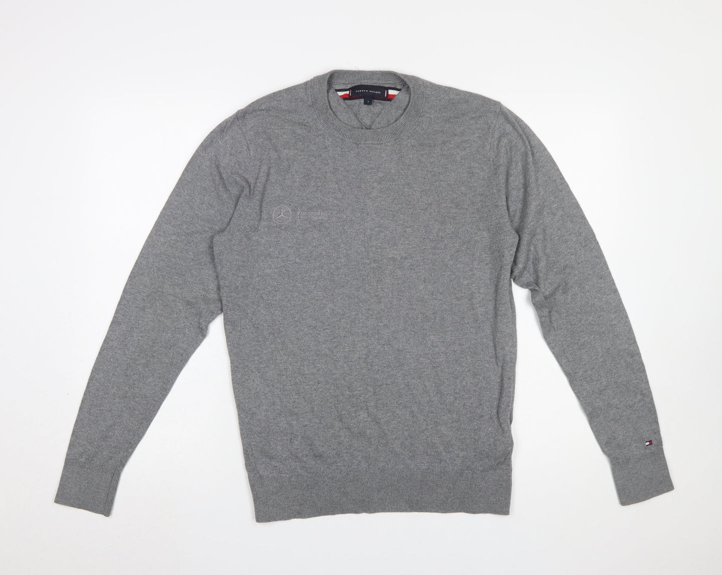 Mens UK Size S Tommy Hilfiger Grey Pullover Jumper