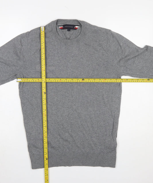 Mens UK Size S Tommy Hilfiger Grey Pullover Jumper
