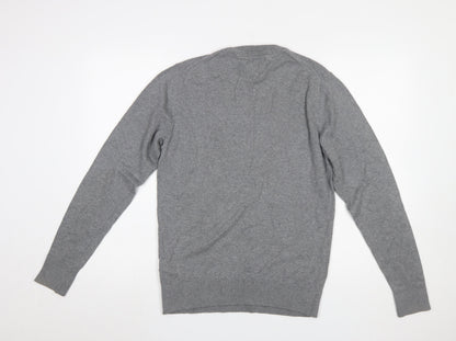Mens UK Size S Tommy Hilfiger Grey Pullover Jumper