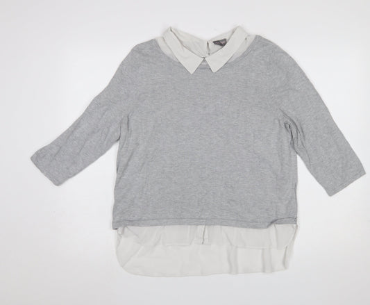 Womens UK Size 16 Phase Eight Grey Pullover Jumper