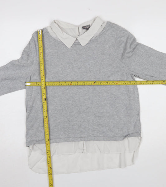 Womens UK Size 16 Phase Eight Grey Pullover Jumper
