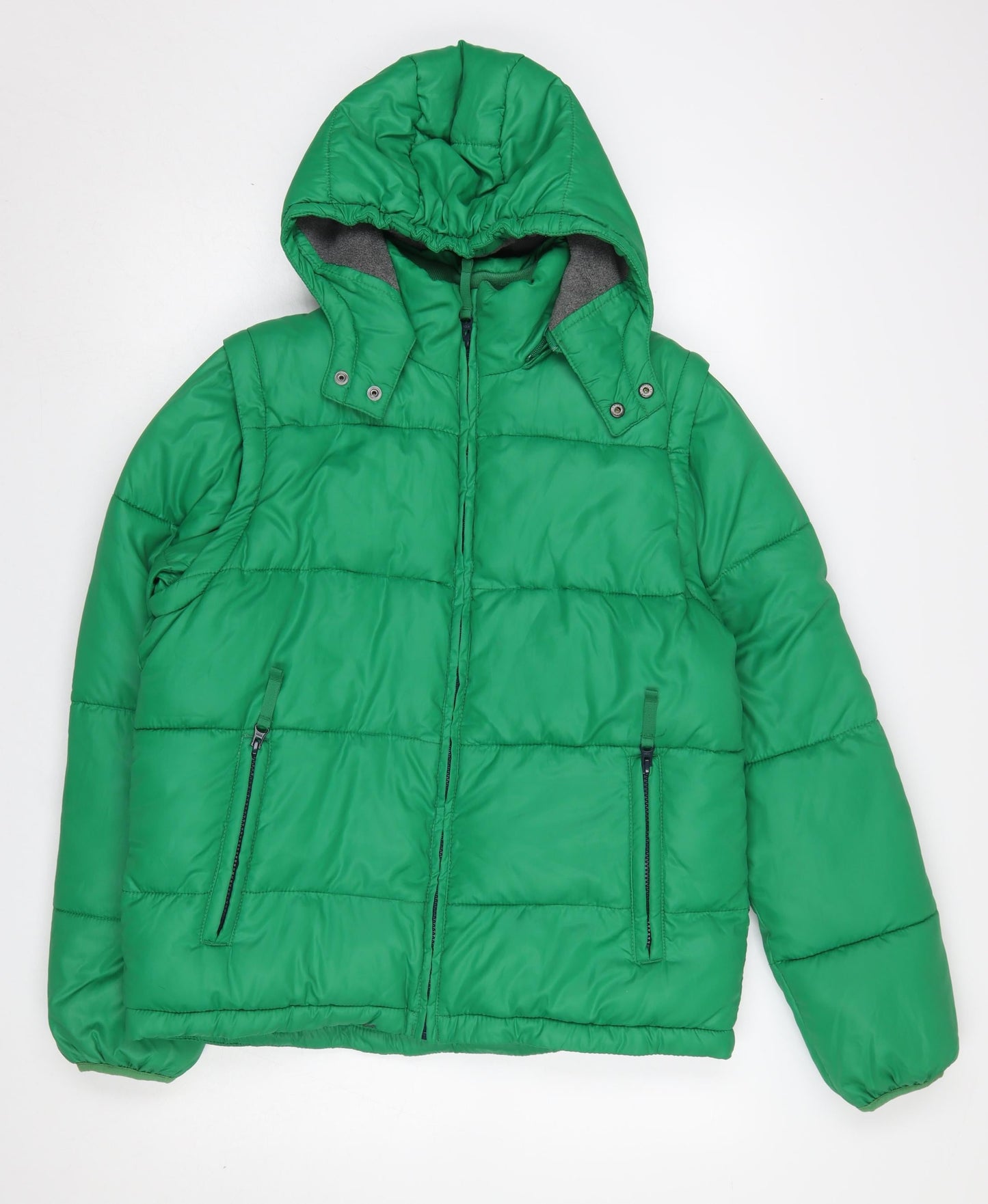 Boys UK Size 13-14 Years Mini Boden Green Puffer Jacket