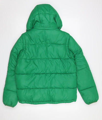 Boys UK Size 13-14 Years Mini Boden Green Puffer Jacket