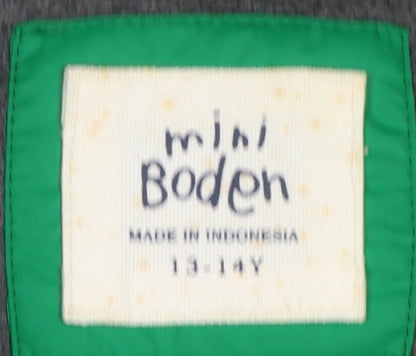 Boys UK Size 13-14 Years Mini Boden Green Puffer Jacket